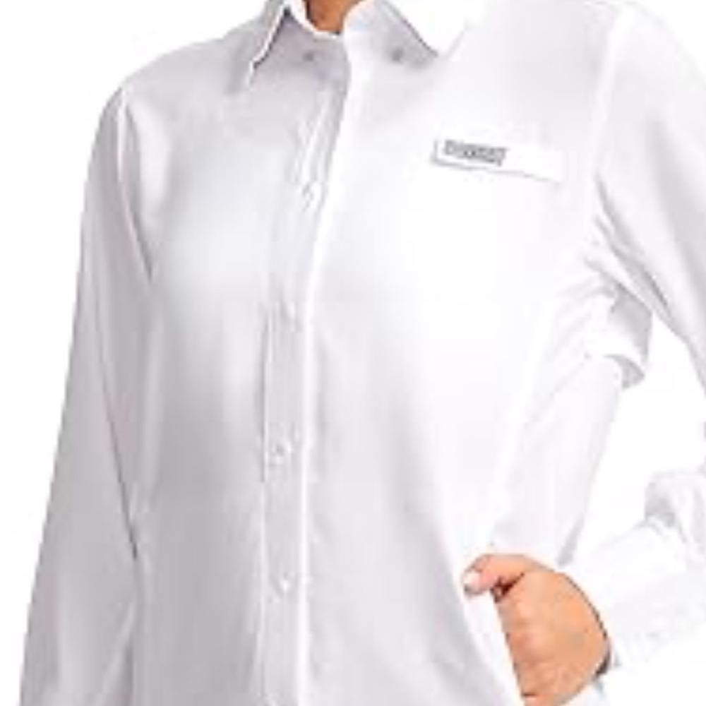 Columbia Off-White Zip-Up Shirt